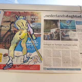 Oil on “Nederlandsdagblad” Newspaper  Issue 23.X.2019